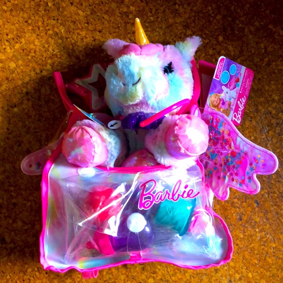 Barbie Toys Barbie Unicorn Doctor Set Inc Plush In Backpack With